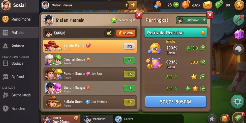 Pemilihan item dan peningkatan karakter yang strategis.