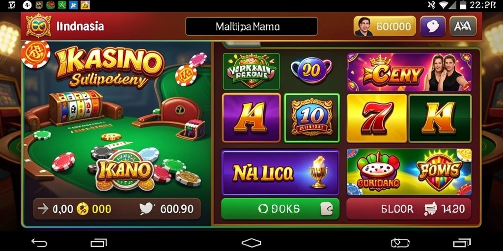 Pemandangan grafis yang memukau dari dunia game.